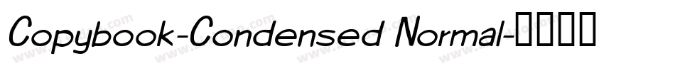 Copybook-Condensed Normal字体转换